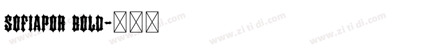 sofiapor bold字体转换 sofiapor bold字体转换